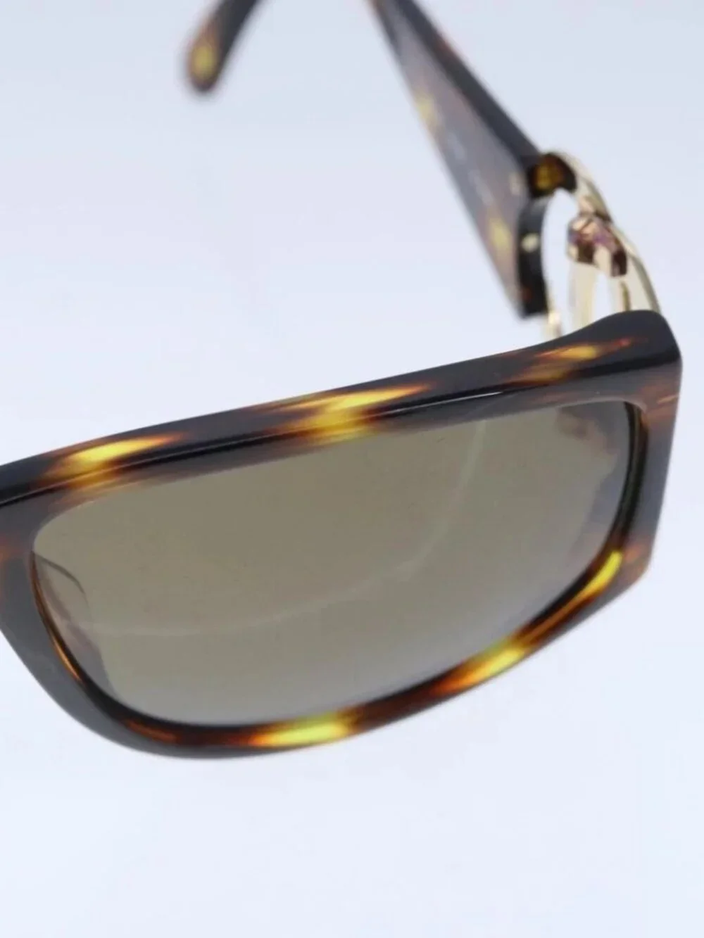 CHANEL Sunglasses plastic Brown CC Auth ki5159V
